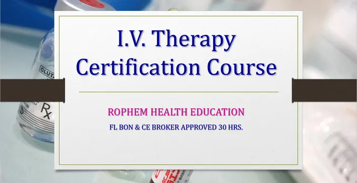 IV Infusion Therapy Certification